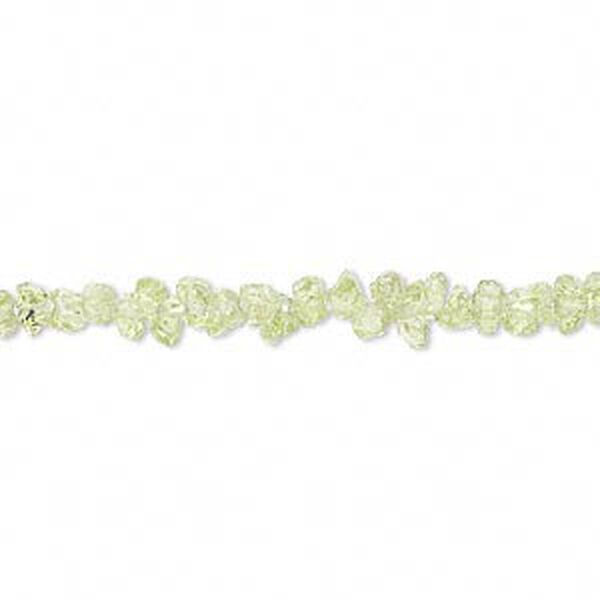 Peridot 1pkg1, chip bead natural C+ grade, 15 inch mini image number 0