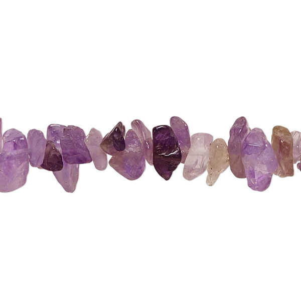 Bead 1pk amethyst, natural small chip , 32 inch image number 0