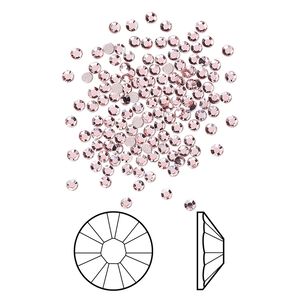 Flat back 1440pk vintage rose foil back, Swarovski® 1.7-1.9mm rose round SS5 2058