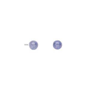Tanzanite 1pkg2, half-drilled round bead 4mm
