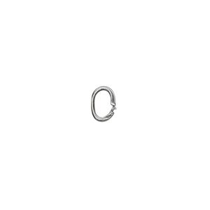 Loop Lock™, JBB Findings, antique silver-plated brass, 7x5mm smooth oval. Sold per pkg of 4.