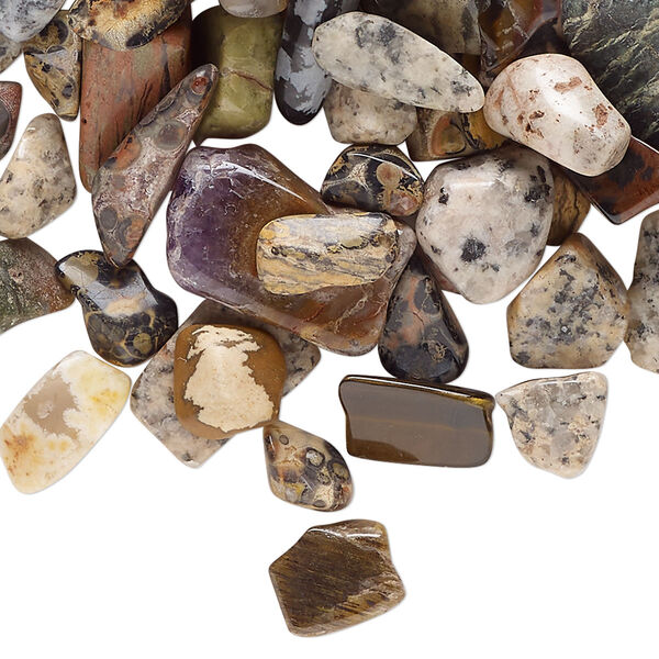 Multi-gemstone 1pkg1, undrilled inlay chip natural 50g mix mini image number 0