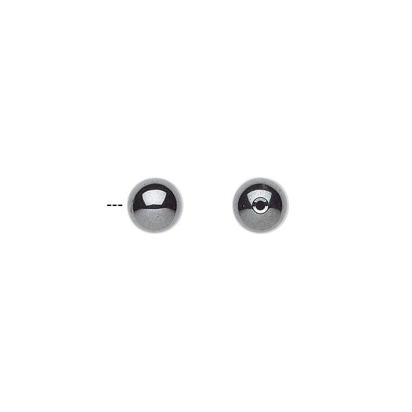 Bead, Hemalyke™ (man-made), 6mm half-drilled round with 0.9mm hole. Sold per pkg of 4. image number 0