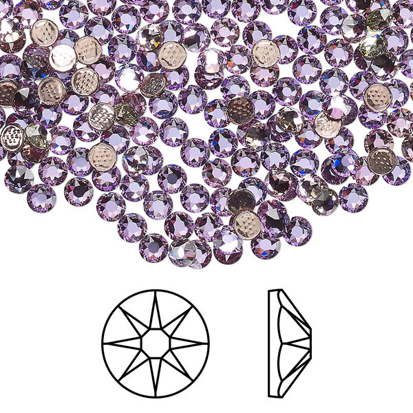 Flat back 1440pk crystal vitrail light foil back, Swarovski® hotfix 3-3.2mm round SS12 2078 image number 0