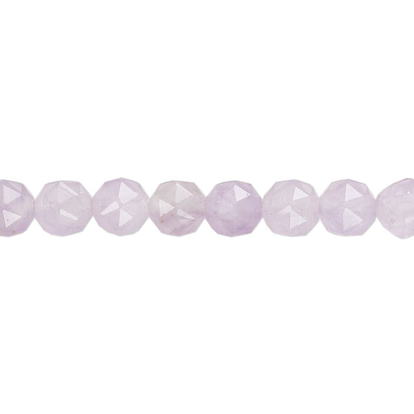 Bead, amethyst (natural), 6mm rose-cut round, C grade, Mohs hardness 7. Sold per 8-inch strand, approximately 30 beads. image number 0