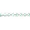 Bead, glass 1pkg8, opaque seafoam green and white, 12mm hand-painted round. image number 1