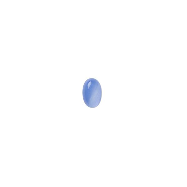 Blue agate 1pkg10, calibrated oval cab 6x4mm image number 0