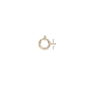 Springring 1pkg1 14Kt gold, 5.5mm, clasp 1-strand