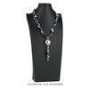 Display, necklace, leatherette, black, 16-3/4 x 8 x 4-1/2 inches. Sold individually. image number 1
