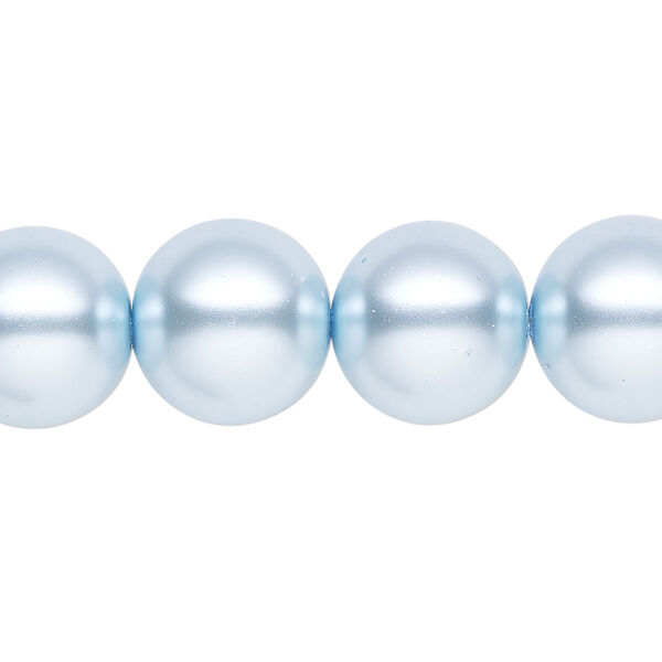 Pearl 1pk light blue, Celestial Crystal® 14mm round 15.5-16 inch image number 0
