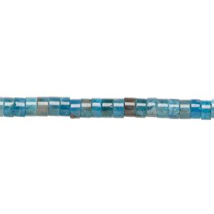 Blue apatite 1pkg1, heishi bead natural 8 inch 4x1.5mm-4x2.5mm