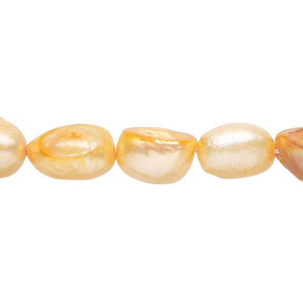 Freshwater pearl 1pkg1, rice, 15 inch tangerine 9-12mm cultured image number 0