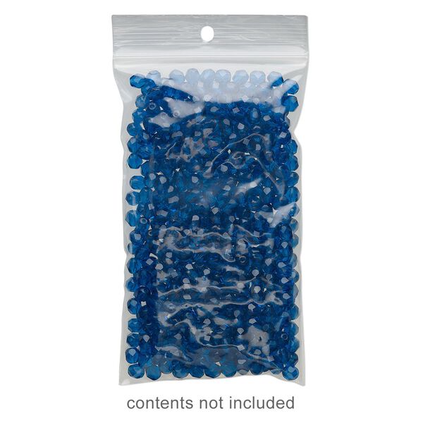 Bag, Tite-Lip™, plastic, clear, 3x5-inch top zip with hole. Sold per pkg of 1,000. image number 0