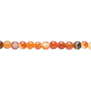 Multi-agate 1pkg1, round bead 15 inch 4-5mm