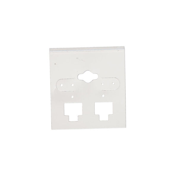 Earring card, PVC plastic, transparent clear, 2x2 inch square. Sold per pkg of 100. image number 0