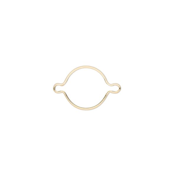 Link, Wrap-Tite®, 14Kt gold, 10mm round setting Sold individually. image number 0