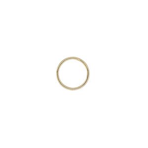 Jump ring, gold-plated brass, 10mm soldered round, 8.3mm inside diameter, 20 gauge. Sold per pkg of 100.