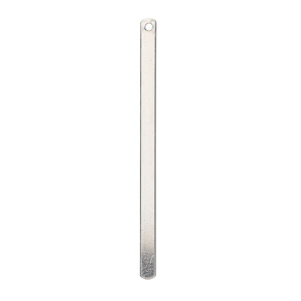 Focal, sterling silver, 38x2mm plain smooth bar. Sold per pkg of 2. image number 0