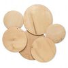 Focal, Korean boxwood (natural), brown, 40-60mm top-drilled round. Sold per pkg of 3 pairs. image number 0