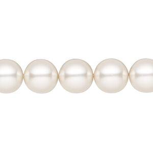 Pearl 10pk white, Preciosa Czech crystal 10mm round