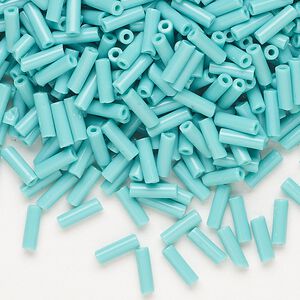 Bead, Preciosa Ornela Czech glass, bugle bead, pkg/500g, #3, opaque seafoam green, (63130).