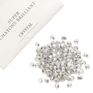 Chaton 288pk crystal foil back, vintage Preciosa Czech crystal rhinestone 6.68-6.872mm round SS32