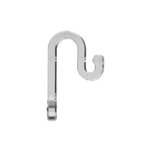 Bead hooker, acrylic, clear, 1 inch. Sold per pkg of 10.