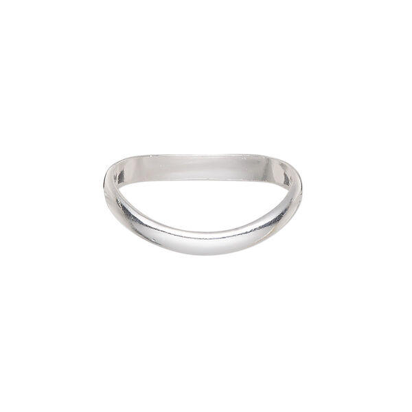 Ring, Create Compliments®, sterling silver, 4mm wide concaved, size 9. Sold individually. image number 0