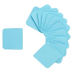 Replacement organizer divider, ArtBin® tarnish inhibitor, polypropylene, teal blue, 1-1/2 inch square. Sold per pkg of 12.