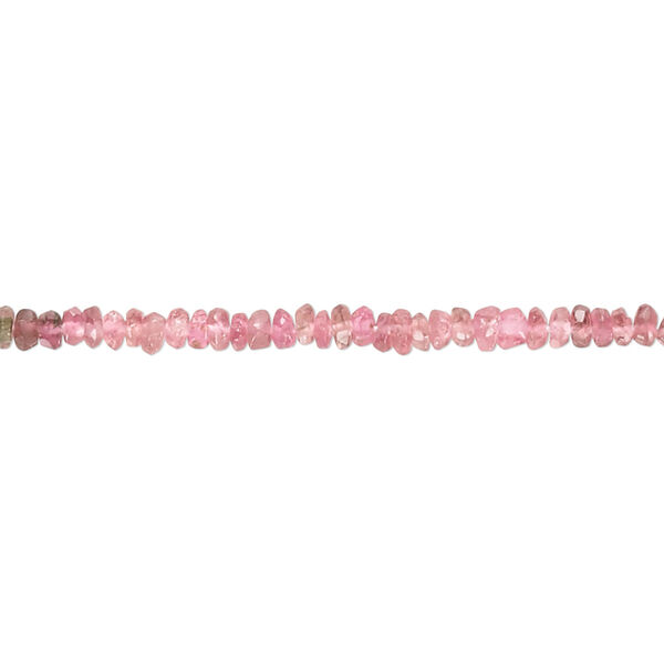 Pink tourmaline 1pkg1, hand-cut faceted rondelle bead natural B- grade, 13 inch 2x1mm-3x2mm image number 0