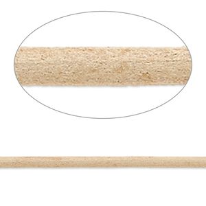 Cord, Ellada Leather™, Greek leather (natural), 2.5mm round. Sold per pkg of 3 yards.