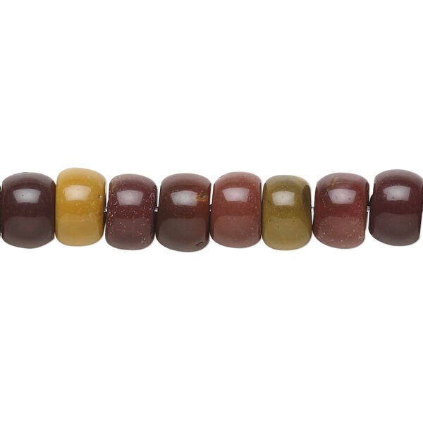 Bead, moukaite jasper (natural), 8x5mm drum, B grade, Mohs hardness 6-1/2 to 7. Sold per 15-1/2" to 16" strand. image number 0