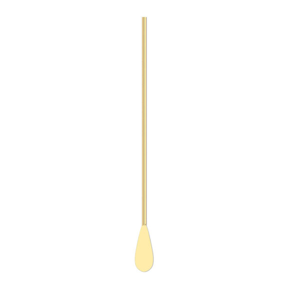 Paddle pin, gold-plated brass, 1-1/2 inch teardrop style, 22 gauge. Sold per pkg of 100. image number 0