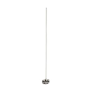 Head pin, antiqued sterling silver, 2 inches with 4mm rondelle, 19 gauge. Sold per pkg of 2.