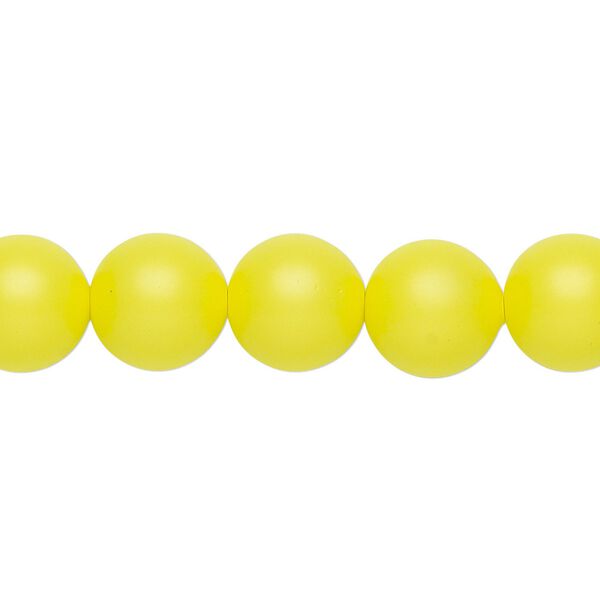Pearl 25pk neon yellow, Crystal Passions® 10mm round 5811 image number 0