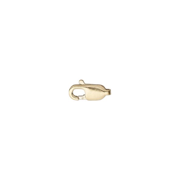 Clasp, lobster claw, 14Kt gold-filled, 10x4mm. Sold per pkg of 5. image number 0