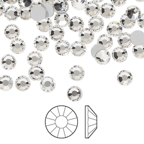 Flat back 1440pk crystal foil back, Preciosa Viva 12® Czech crystal rhinestone 4.6-4.8mm chaton rose round SS20 image number 0