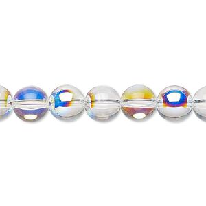 Bead 12pk crystal AB, Crystal Passions® 8mm globe 5028/4