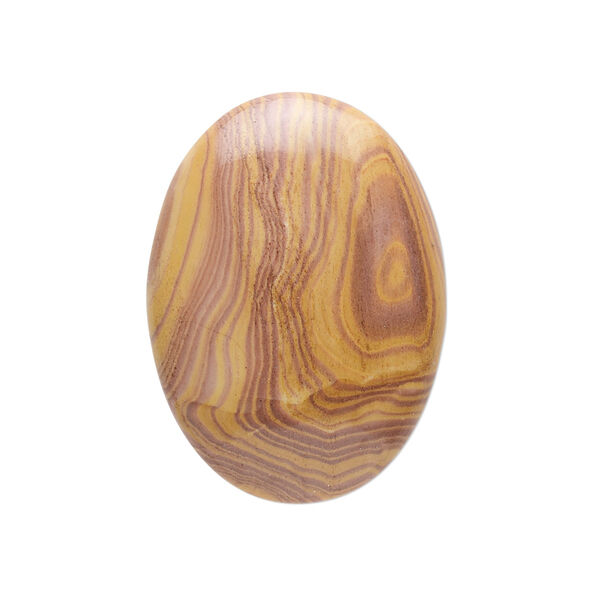 Cabochon, autumn hickoryite (natural), 30x22mm calibrated oval, B grade, Mohs hardness 3-1/2. Sold individually. image number 0