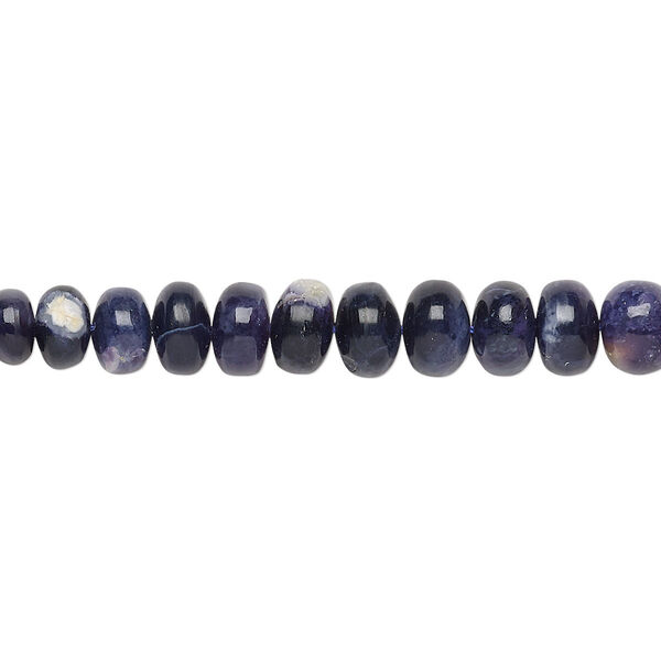 Bead, purple opal (natural), 3x2mm-7x5mm graduated hand-cut rondelle, B grade, Mohs hardness 5 to 6-1/2. Sold per 15" to 16" strand. image number 0
