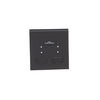 Earring card, PVC plastic, opaque black, 2x2 inch square, fits 2 pairs. Sold per pkg of 100. image number 0