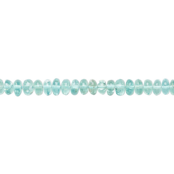 Bead, apatite (natural), 3x2mm-5x4mm hand-cut rondelle, B grade, Mohs hardness 5. Sold per 14-inch strand, approximately 150 beads. image number 0