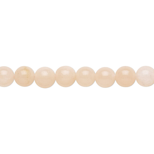 Bead, peach quartz (natural), 6mm round, B grade, Mohs hardness 7. Sold per 15-1/2" to 16" strand. image number 0