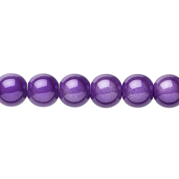 Bead, miracle, acrylic, purple, 8mm round. Sold per pkg of 10. image number 0
