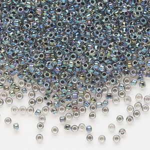 Seed bead, Dyna-Mites™, glass, pkg/40g, #11 round, translucent inside dyed color rainbow lilac, (324 11/0 RR).