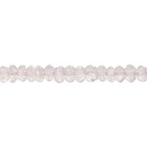 Morganite 1pkg1, hand-cut faceted rondelle bead natural 15 inch 5x2mm-6x3mm