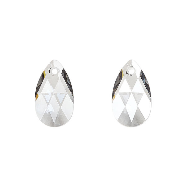 Drop 1pkg2 crystal urban grey, Crystal Passions&reg; 16x9mm pendant pear 6106 image number 0