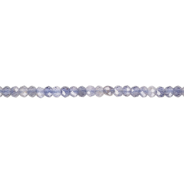 Iolite 1pkg1, faceted rondelle bead natural B grade, 15.5-16 inch 3x2mm-3.5x2.5mm image number 0