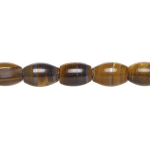 Tigereye 1pkg1, barrel bead natural, 15 inch 10x6mm-11x7mm