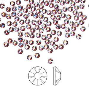 Flat back 1440pk mesmera AB foil back, Preciosa MAXIMA Czech crystal rhinestone 2.5-2.7mm chaton rose round SS9